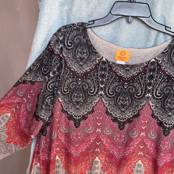 Relisted Ruby Rd cozy vibes boho print top size 2X - Picture 6 of 15